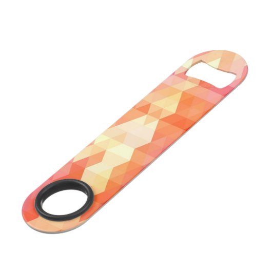 Geometrisches Muster 1 Speed Flaschenöffner (Rückseite Schrägansicht)