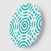 Geometrisches Muster 20 Große Wanduhr (Winkel)