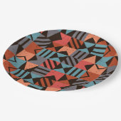 Geometrisches Muster 28 Pappteller (Schrägansicht)