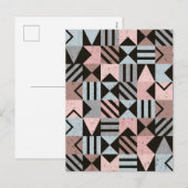 Geometrisches Muster 29 Feiertagspostkarte (Vorne/Hinten)