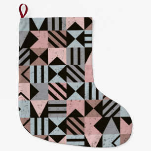 Geometrisches Muster 29 Großer Weihnachtsstrumpf