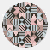 Geometrisches Muster 29 Runder Aufkleber (Vorderseite)