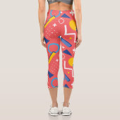 Geometrisches Muster 2 Capri Leggings (Rückseite)