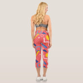 Geometrisches Muster 2 Capri Leggings (Rückseite)