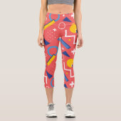 Geometrisches Muster 2 Capri Leggings (Vorderseite)