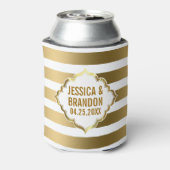 Geometrisches Muster 2 für mit Monogramm Streifen Dosenkühler (Kanne Rückseite)