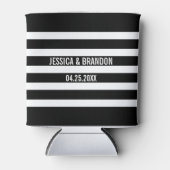 Geometrisches Muster 2 für schwarze und weiße Stre Dosenkühler (Vorderseite)