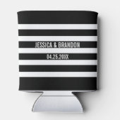 Geometrisches Muster 2 für schwarze und weiße Stre Dosenkühler (Rückseite)