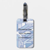 Geometrisches Muster 2 Gepäckanhänger (Rückseite vertikal)