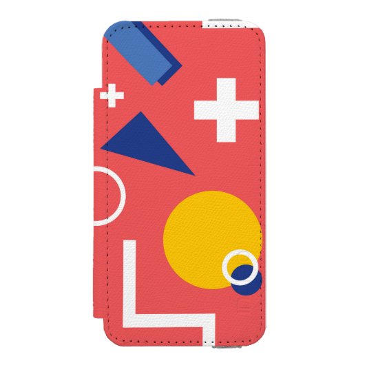 Geometrisches Muster 2 Incipio iPhone Geldbeutel-Hülle (Folio Vorderseite)