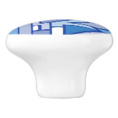 Geometrisches Muster 2 Keramikknauf (Seitenansicht)