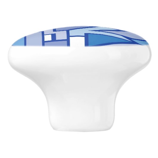 Geometrisches Muster 2 Keramikknauf (Seitenansicht)