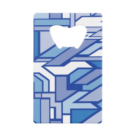 Geometrisches Muster 2 Kreditkartenflaschenöffner (Vorderseite)