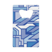 Geometrisches Muster 2 Kreditkartenflaschenöffner (Rückseite)