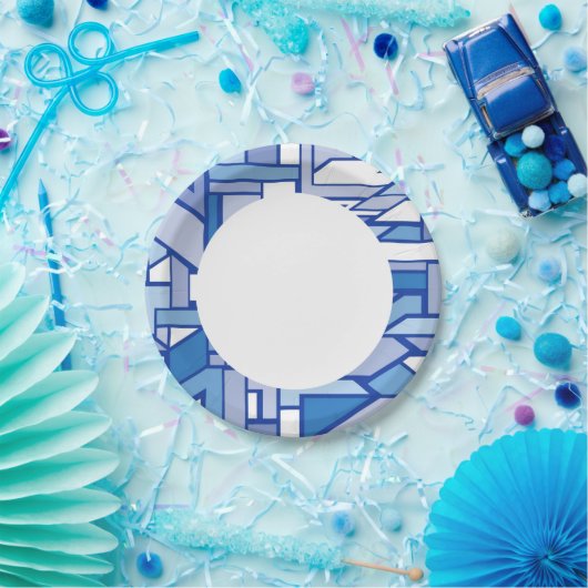 Geometrisches Muster 2 Pappteller (Party)