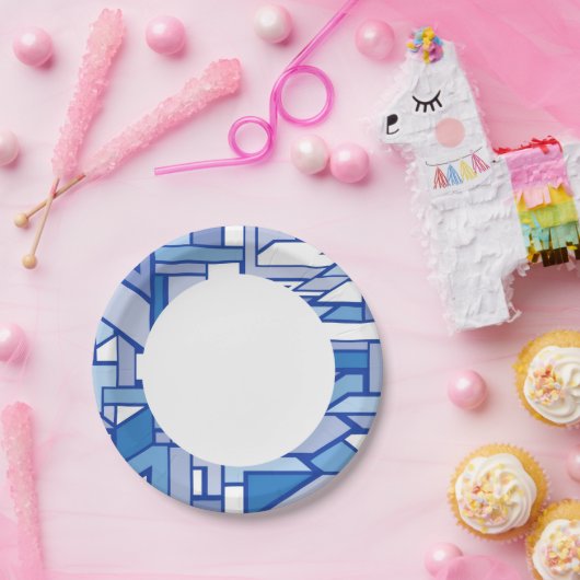 Geometrisches Muster 2 Pappteller (Party)