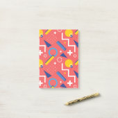 Geometrisches Muster 2 Post-it Klebezettel (Auf Schreibtisch)