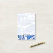 Geometrisches Muster 2 Post-it Klebezettel (Auf Schreibtisch)