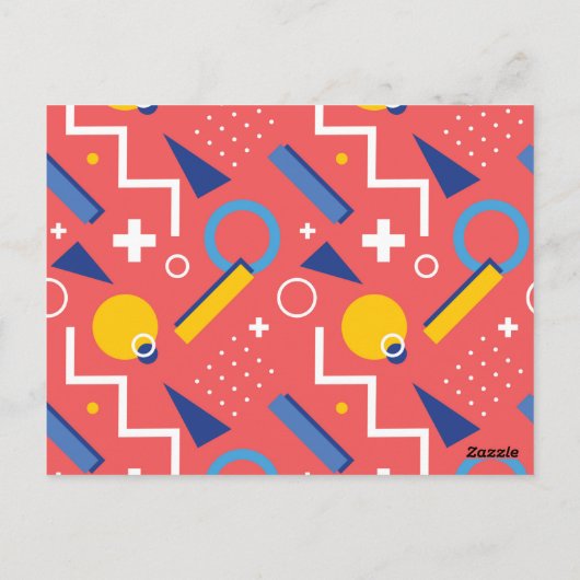 Geometrisches Muster 2 Postkarte (Rückseite)