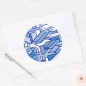 Geometrisches Muster 2 Runder Aufkleber (Umschlag)