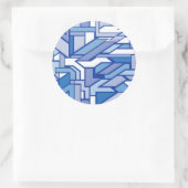 Geometrisches Muster 2 Runder Aufkleber (Tasche)