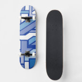 Geometrisches Muster 2 Skateboard (Vorderseite)