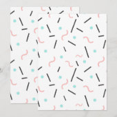 Geometrisches Muster 32 Dankeskarte (Vorne/Hinten)