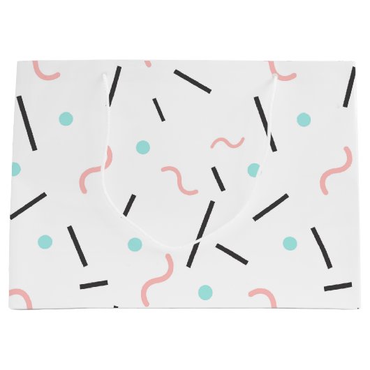 Geometrisches Muster 32 Große Geschenktüte (Vorderseite)