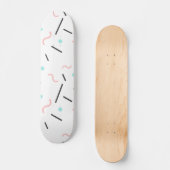 Geometrisches Muster 32 Skateboard (Vorderseite)