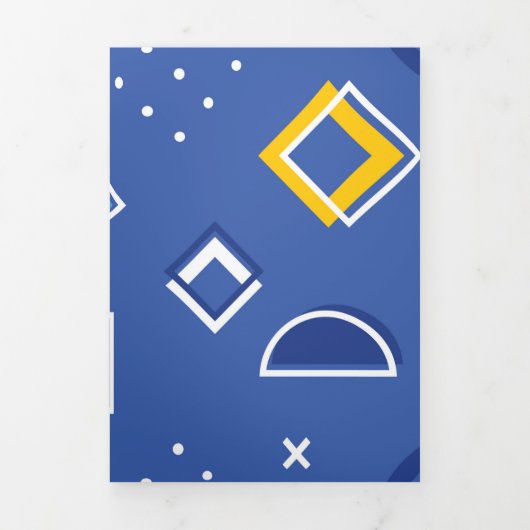 Geometrisches Muster 3 Dreifach Gefaltete Urlaubskarte (Cover)