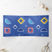 Geometrisches Muster 3 Dreifach Gefaltete Urlaubskarte (Innenseite)