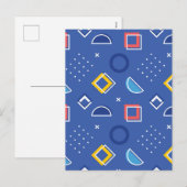 Geometrisches Muster 3 Feiertagspostkarte (Vorne/Hinten)