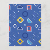 Geometrisches Muster 3 Feiertagspostkarte (Vorderseite)