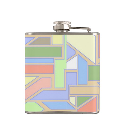 Geometrisches Muster 3 Flachmann (Rückseite)