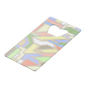 Geometrisches Muster 3 Geldbeutel Flaschenöffner (Vorderseite Schrägansicht)