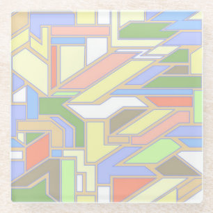 Geometrisches Muster 3 Glasuntersetzer