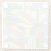 Geometrisches Muster 3 Glasuntersetzer (Rückseite)