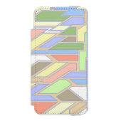 Geometrisches Muster 3 Incipio iPhone Geldbeutel-Hülle (Folio Vorderseite)