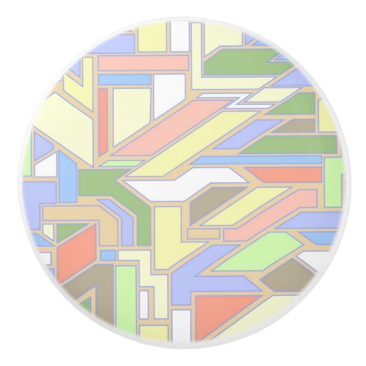 Geometrisches Muster 3 Keramikknauf (Vorderseite)