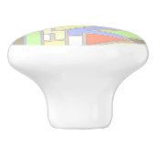 Geometrisches Muster 3 Keramikknauf (Seitenansicht)