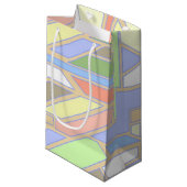 Geometrisches Muster 3 Kleine Geschenktüte (Vorderseite Schrägansicht)
