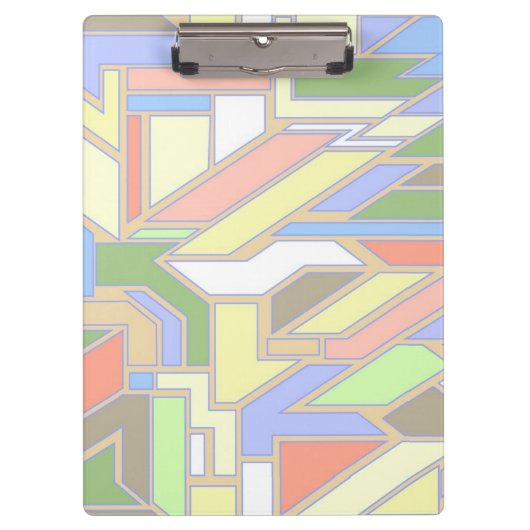 Geometrisches Muster 3 Klemmbrett (Vorderseite)