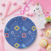 Geometrisches Muster 3 Pappteller (Party)