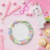 Geometrisches Muster 3 Pappteller (Party)