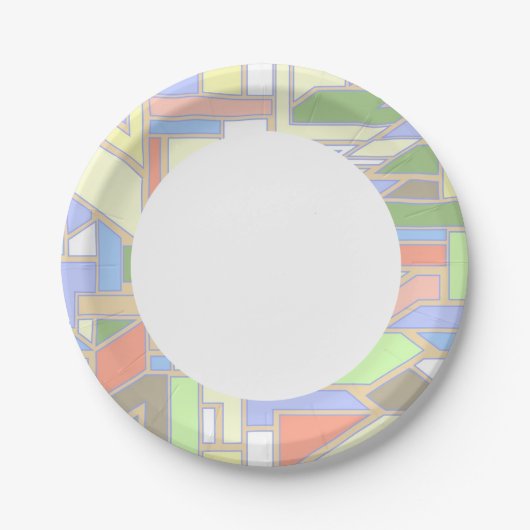 Geometrisches Muster 3 Pappteller (Vorderseite)