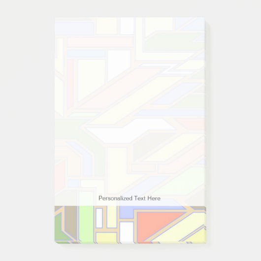 Geometrisches Muster 3 Post-it Klebezettel (Vorderseite)