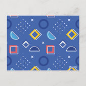 Geometrisches Muster 3 Postkarte (Rückseite)