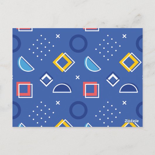 Geometrisches Muster 3 Postkarte (Rückseite)