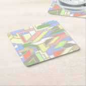 Geometrisches Muster 3 Rechteckiger Pappuntersetzer (angewinkelt)
