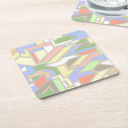 Geometrisches Muster 3 Rechteckiger Pappuntersetzer (angewinkelt)